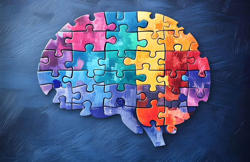 Buntes Gehirn als Puzzle - © michaswelt - stock.adobe.com